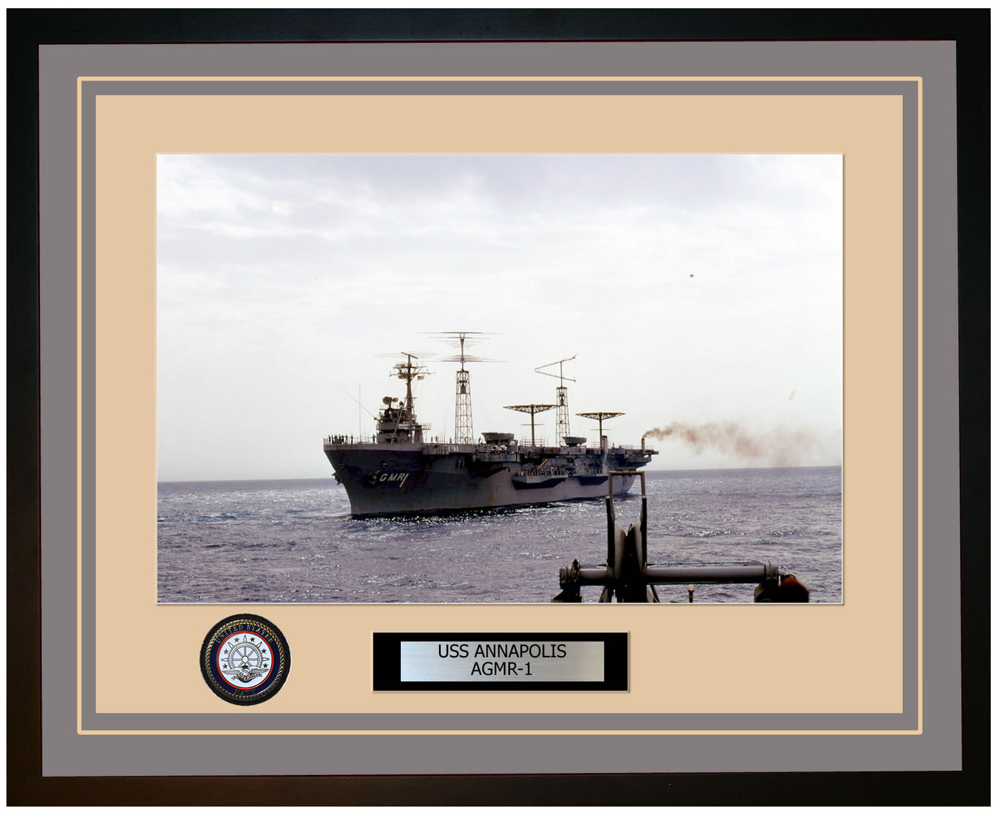 USS ANNAPOLIS AGMR-1 Framed Navy Ship Photo Grey