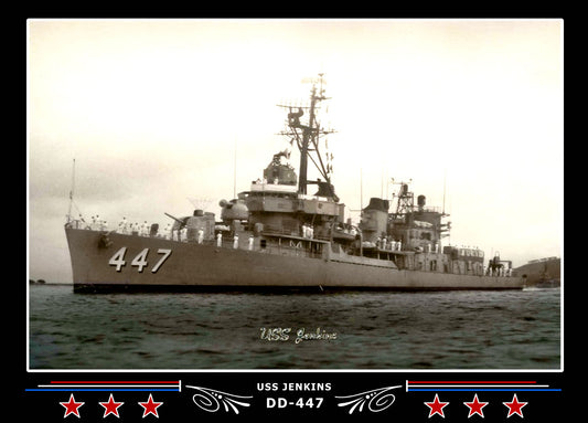 USS Jenkins DD-447 Canvas Photo Print
