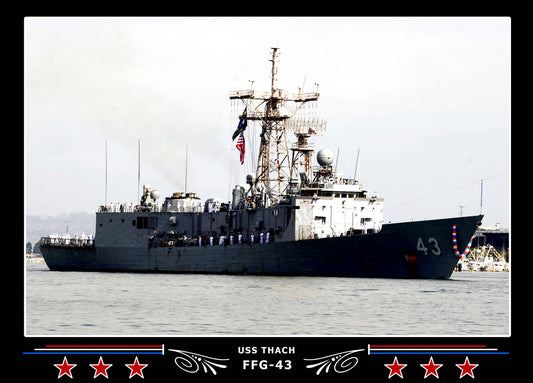 USS Thach FFG-43 Canvas Photo Print