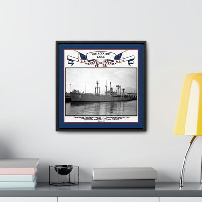 USS Locator AGR-6 Navy Floating Frame Photo Desk View