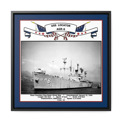 USS Locator AGR-6 Navy Floating Frame Photo Front View