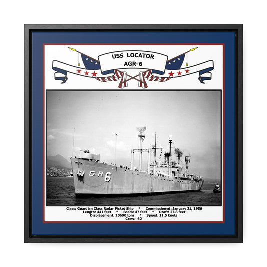 USS Locator AGR-6 Navy Floating Frame Photo Front View