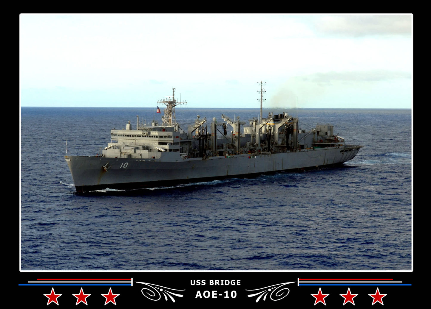 USS Bridge AOE-10 Canvas Photo Print