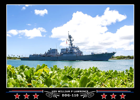 USS William P Lawrence DDG-110 Canvas Photo Print