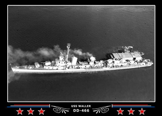 USS Waller DD-466 Canvas Photo Print