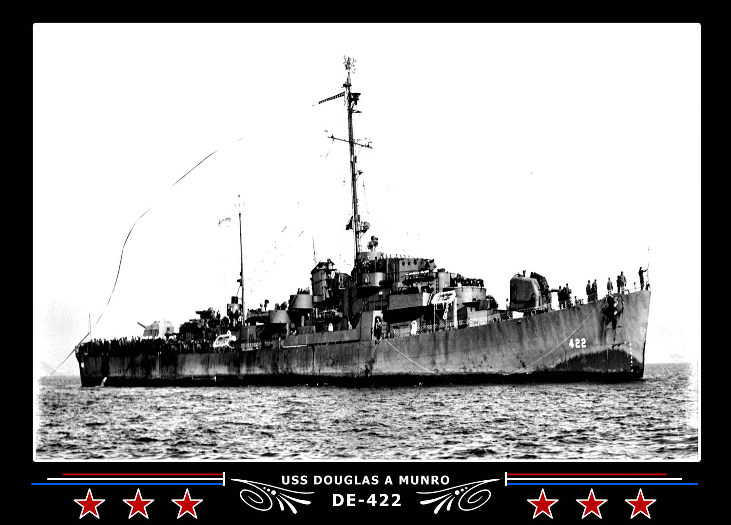 USS Douglas A Munro DE-422 Canvas Photo Print