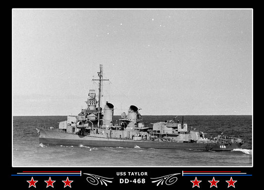 USS Taylor DD-468 Canvas Photo Print