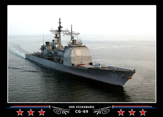 USS Vicksburg CG-69 Canvas Photo Print
