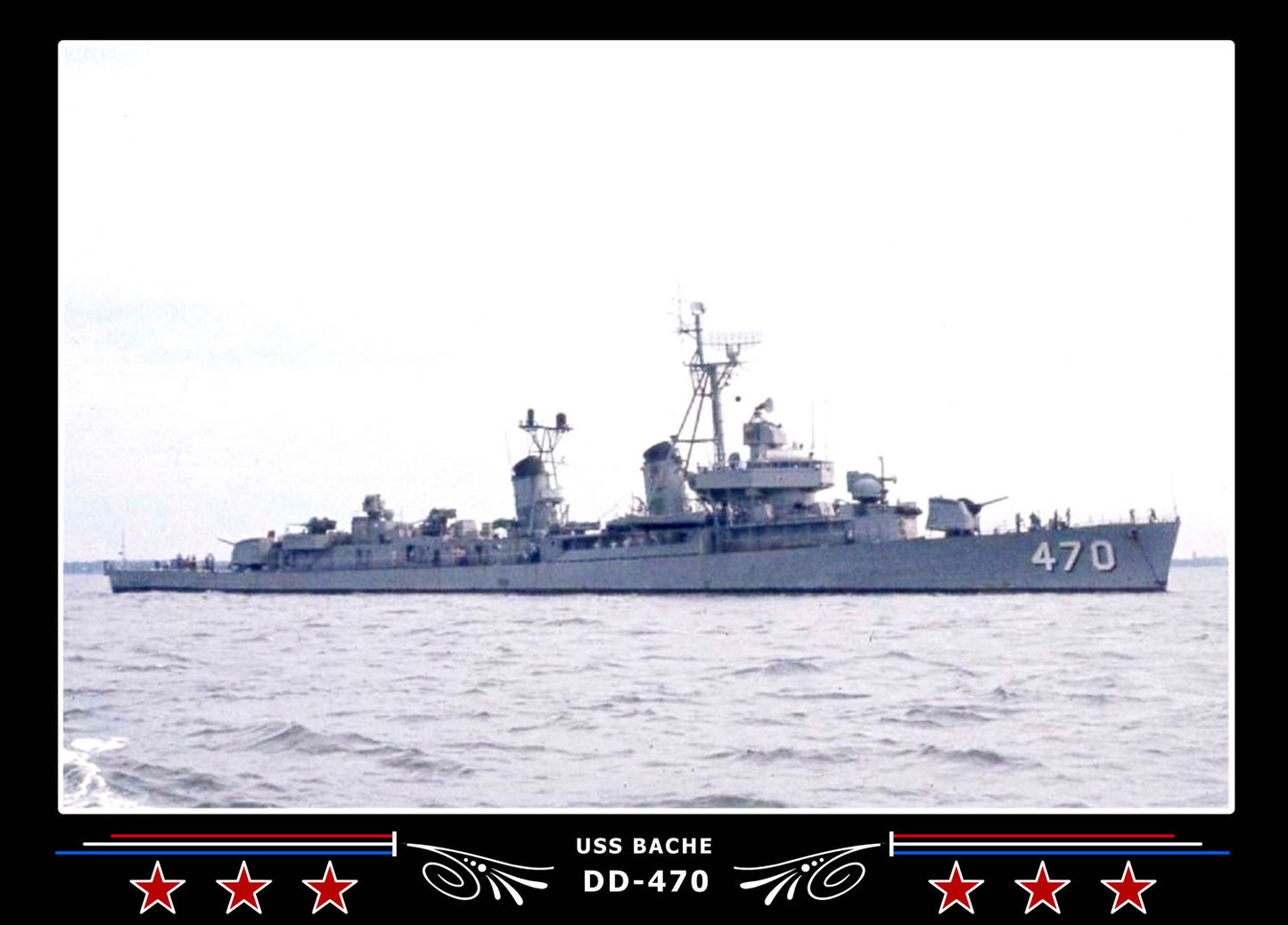USS Bache DD-470 Canvas Photo Print