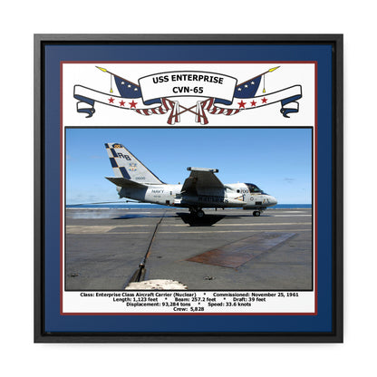 USS Enterprise CVN-65 Navy Floating Frame Photo Front View
