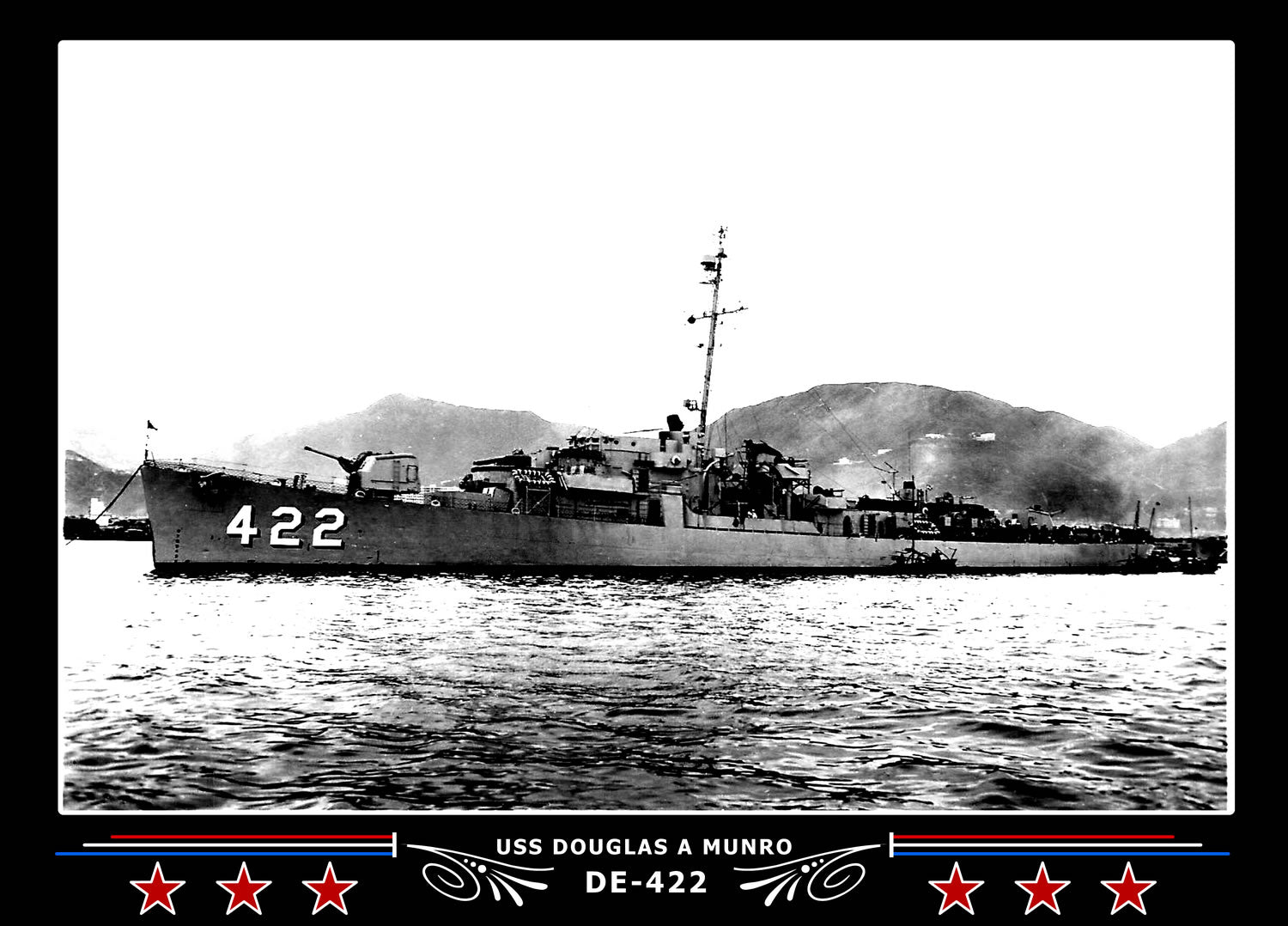 USS Douglas A Munro DE-422 Canvas Photo Print