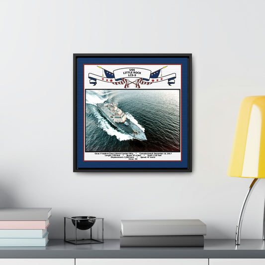 USS Little Rock LCS-9 Navy Floating Frame Photo Desk View