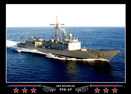 USS Nicholas FFG-47 Canvas Photo Print