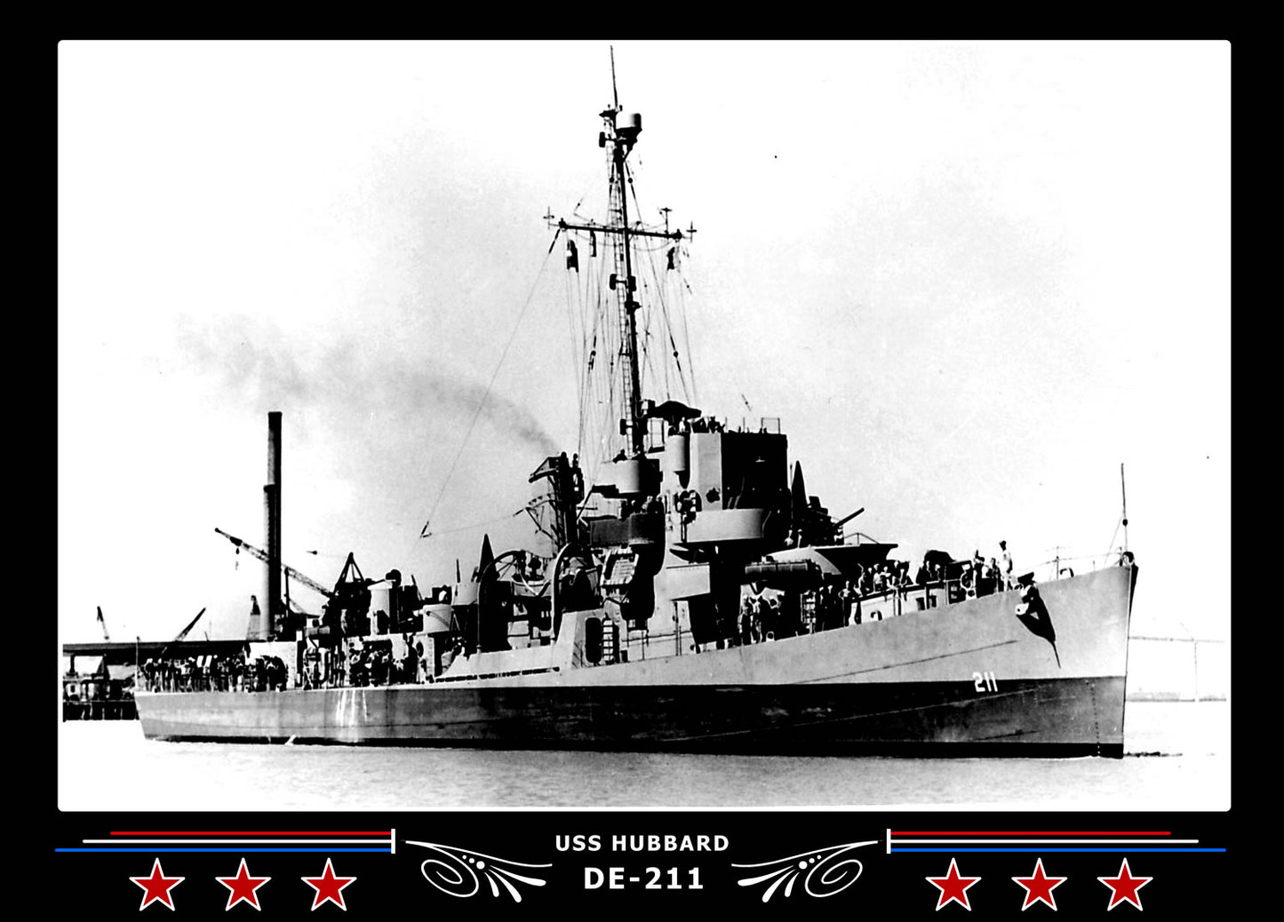 USS Hubbard DE-211 Canvas Photo Print
