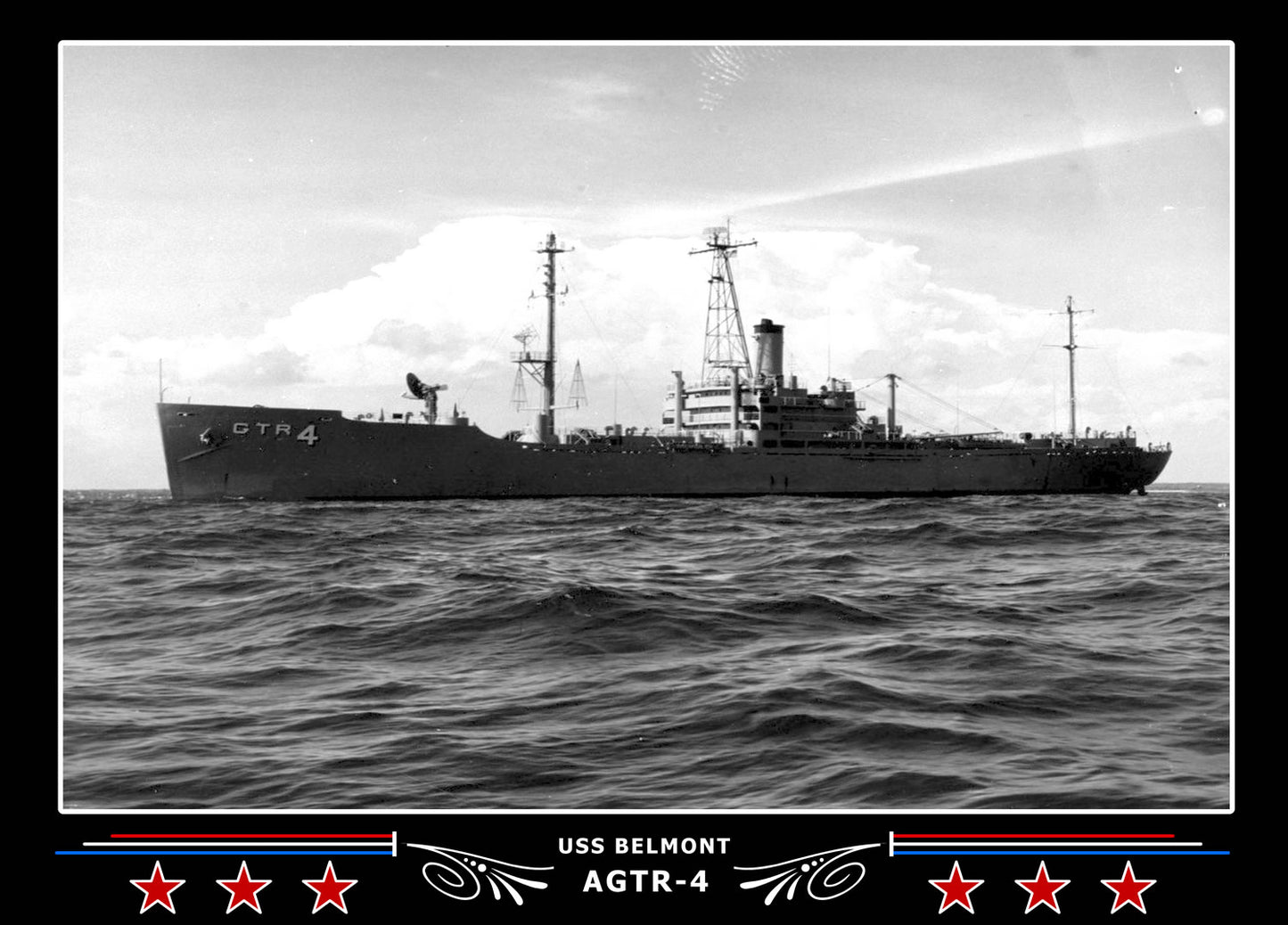 USS Belmont AGTR-4 Canvas Photo Print