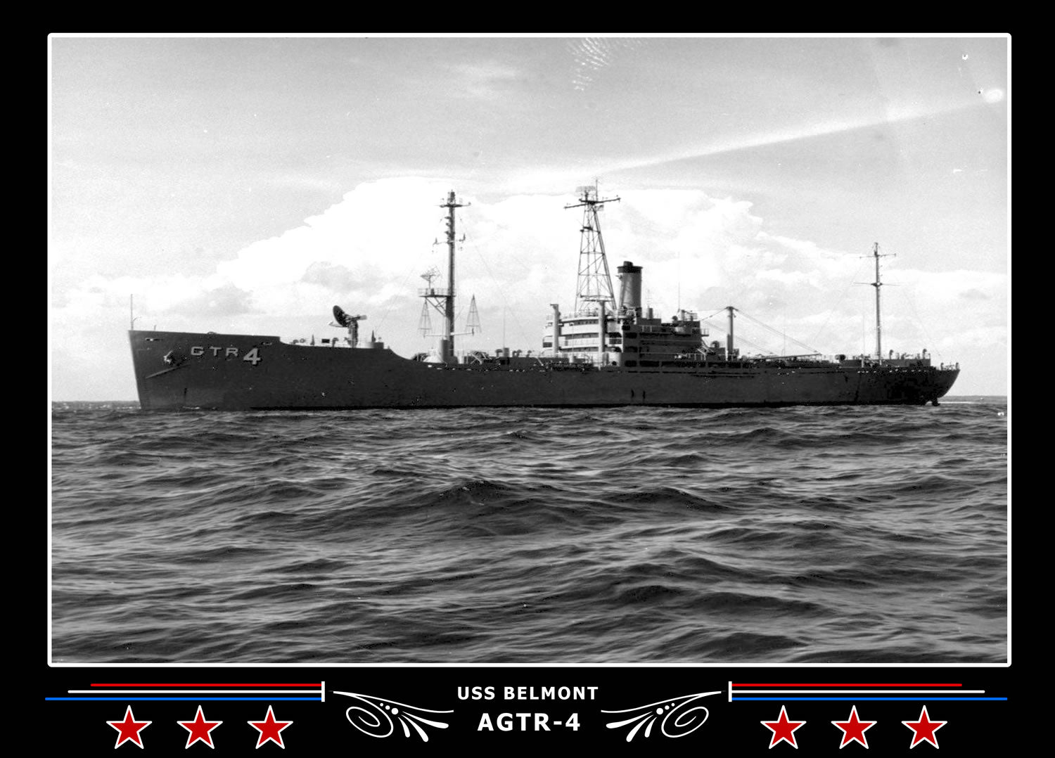USS Belmont AGTR-4 Canvas Photo Print