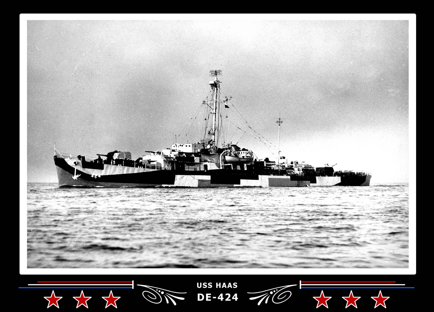 USS Haas DE-424 Canvas Photo Print