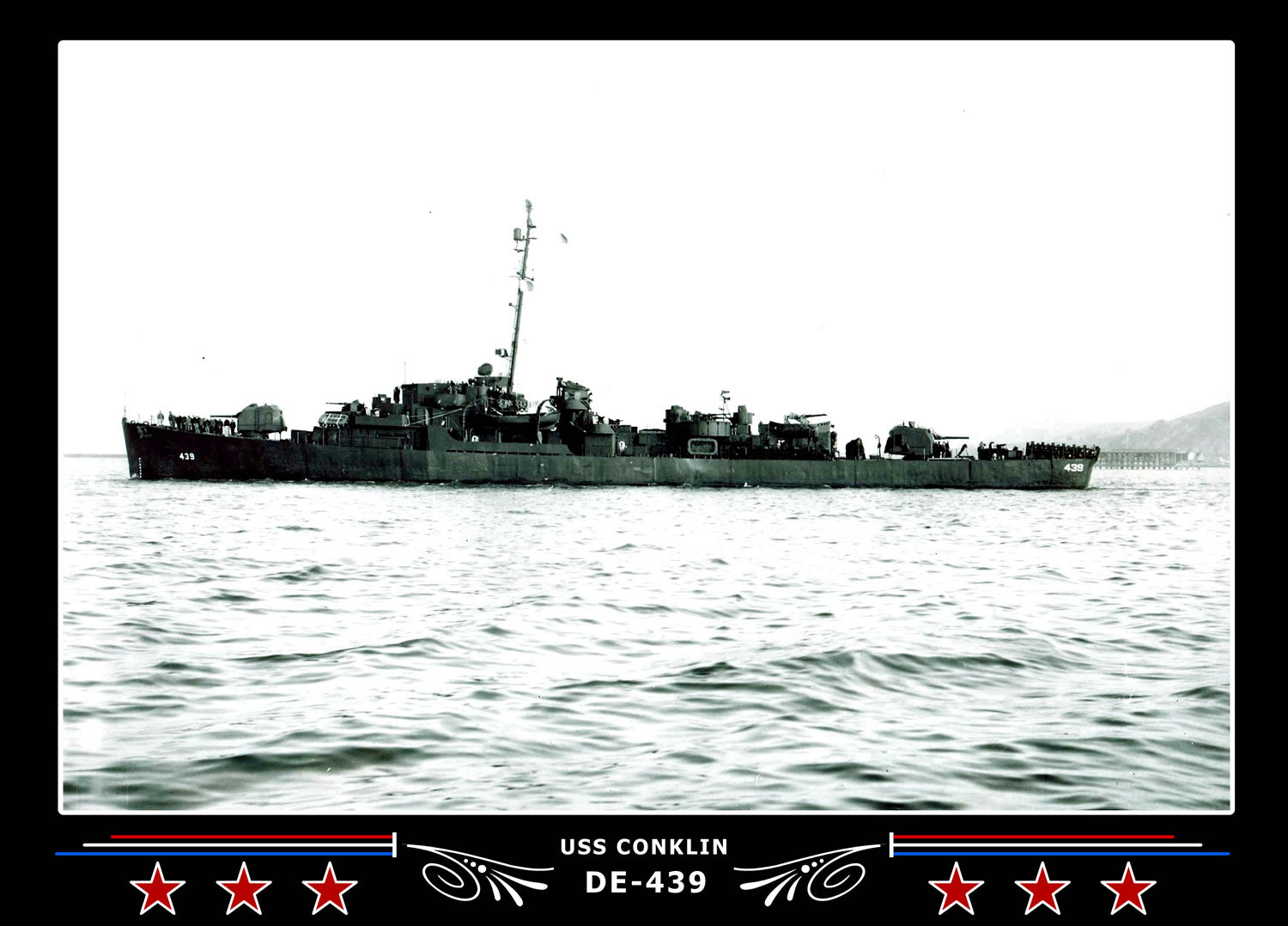 USS Conklin DE-439 Canvas Photo Print