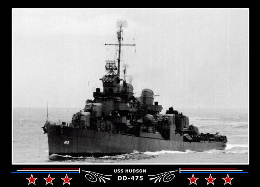 USS Hudson DD-475 Canvas Photo Print