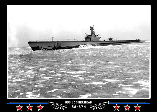 USS Loggerhead SS-374 Canvas Photo Print