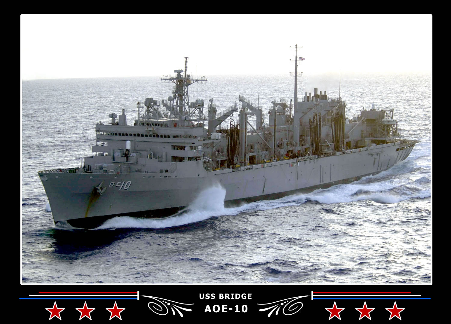 USS Bridge AOE-10 Canvas Photo Print