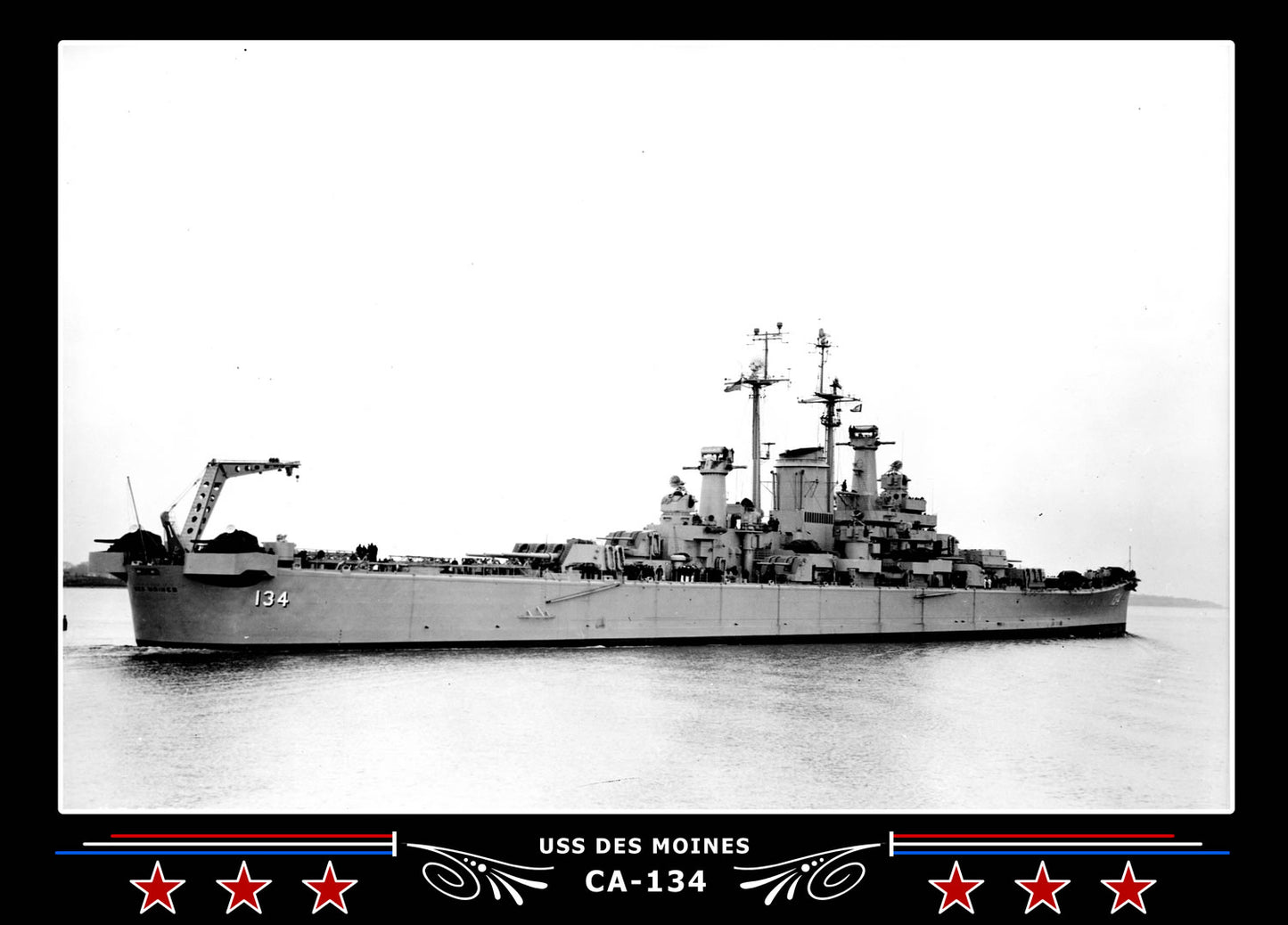 USS Des Moines CA-134 Canvas Photo Print