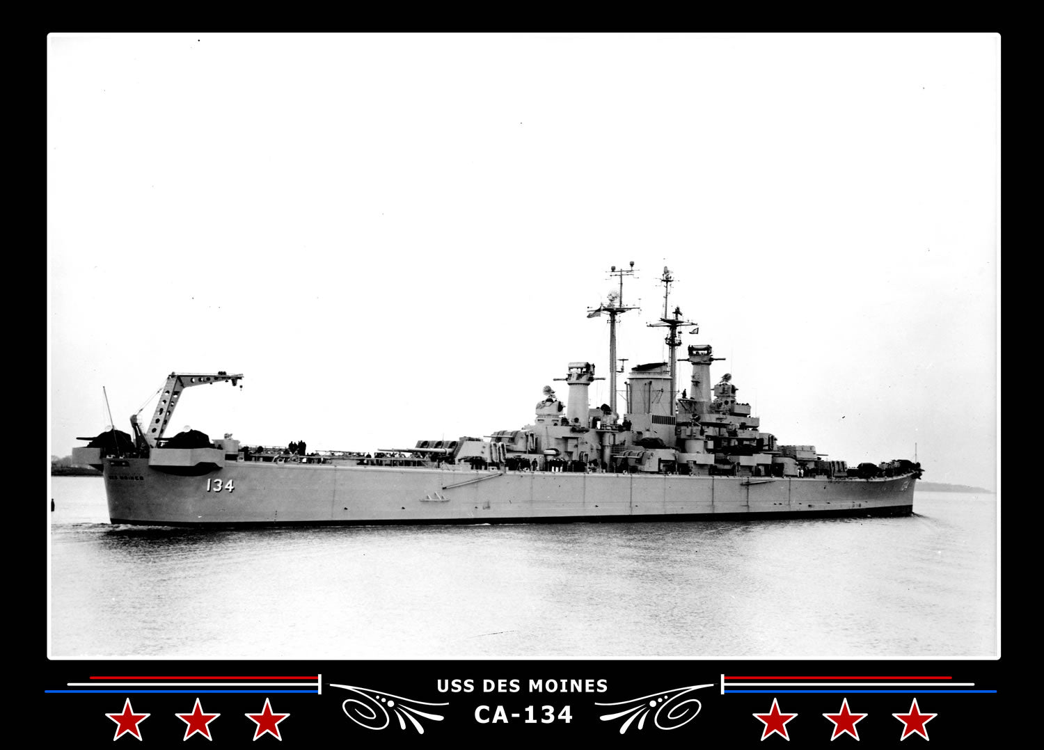 USS Des Moines CA-134 Canvas Photo Print