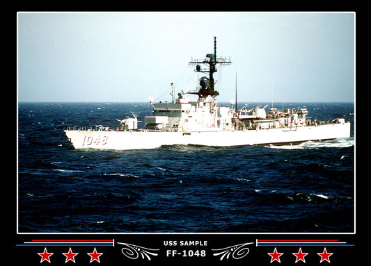 USS Sample FF-1048 Canvas Photo Print