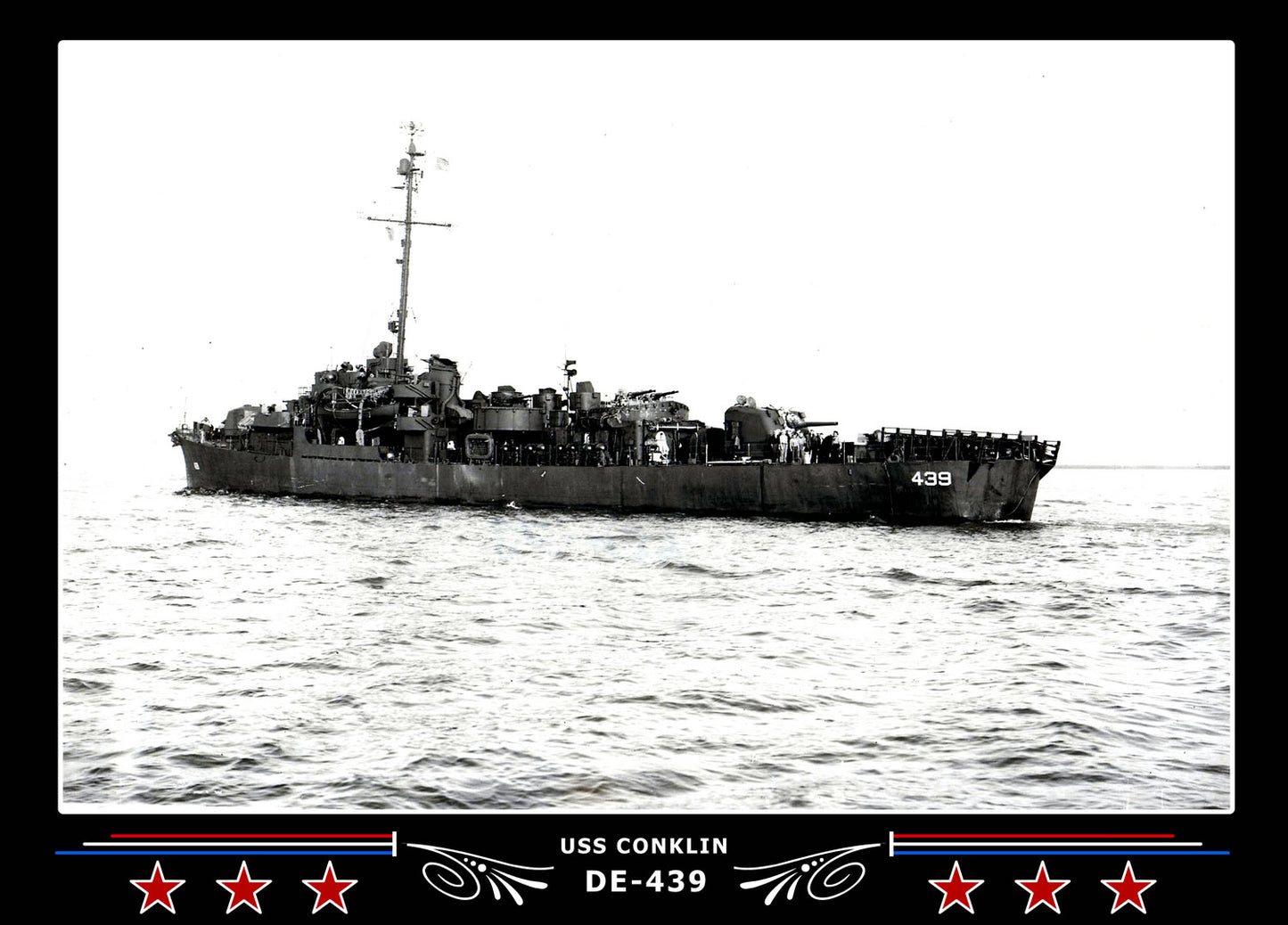 USS Conklin DE-439 Canvas Photo Print
