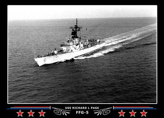 USS Richard L Page FFG-5 Canvas Photo Print