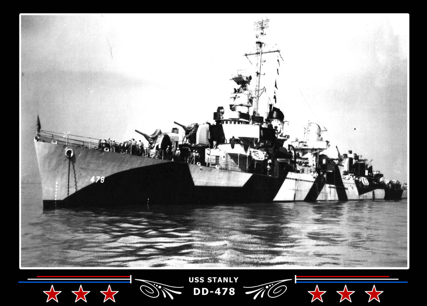 USS Stanly DD-478 Canvas Photo Print