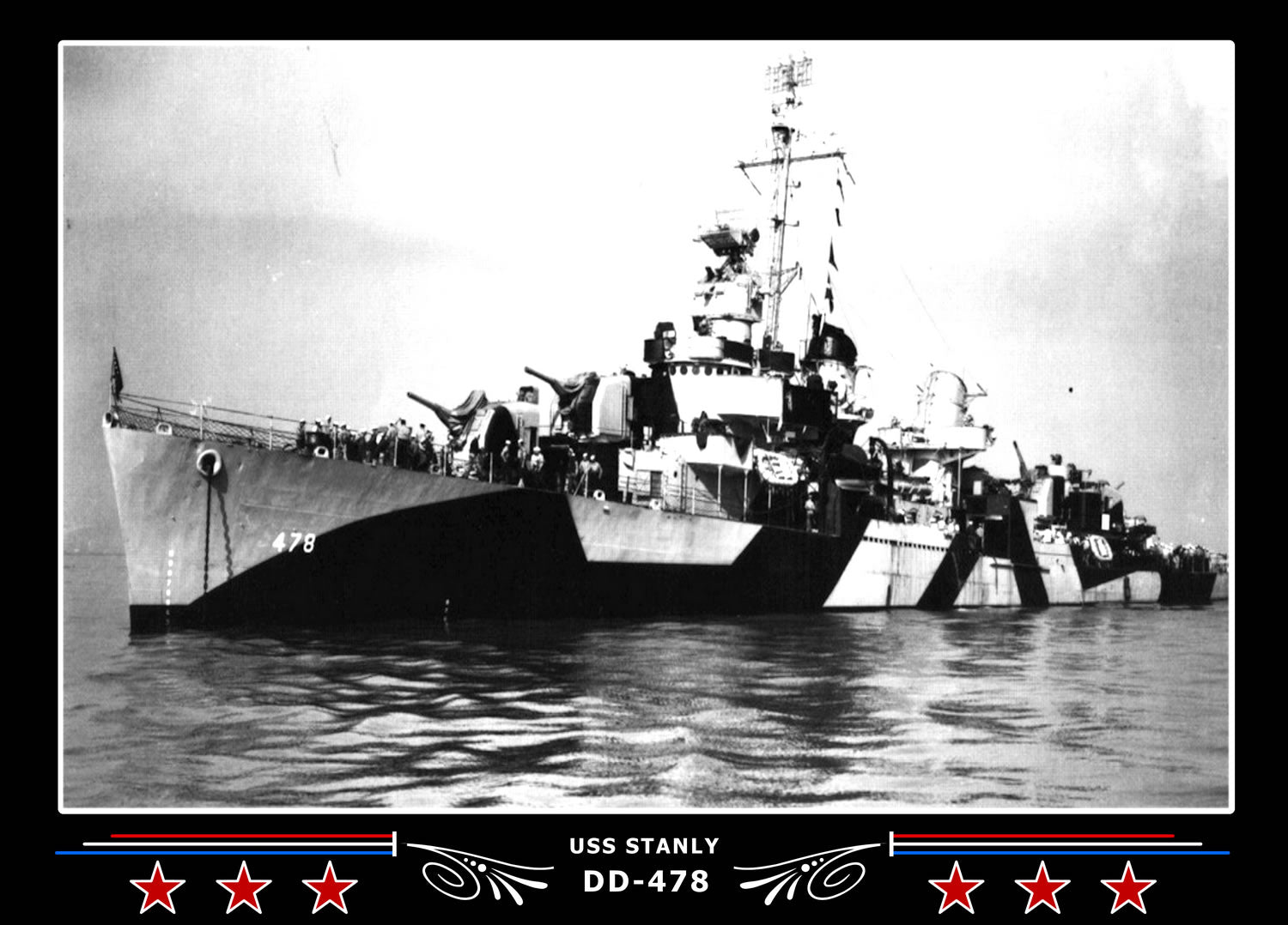 USS Stanly DD-478 Canvas Photo Print