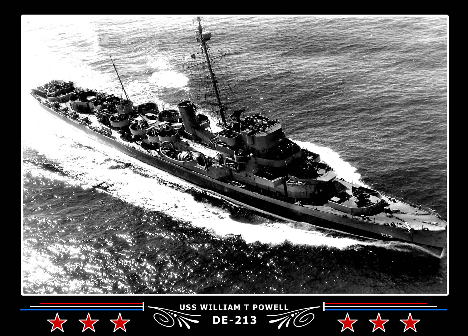 USS William T Powell DE-213 Canvas Photo Print