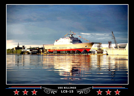 USS Billings LCS15 Canvas Photo Print