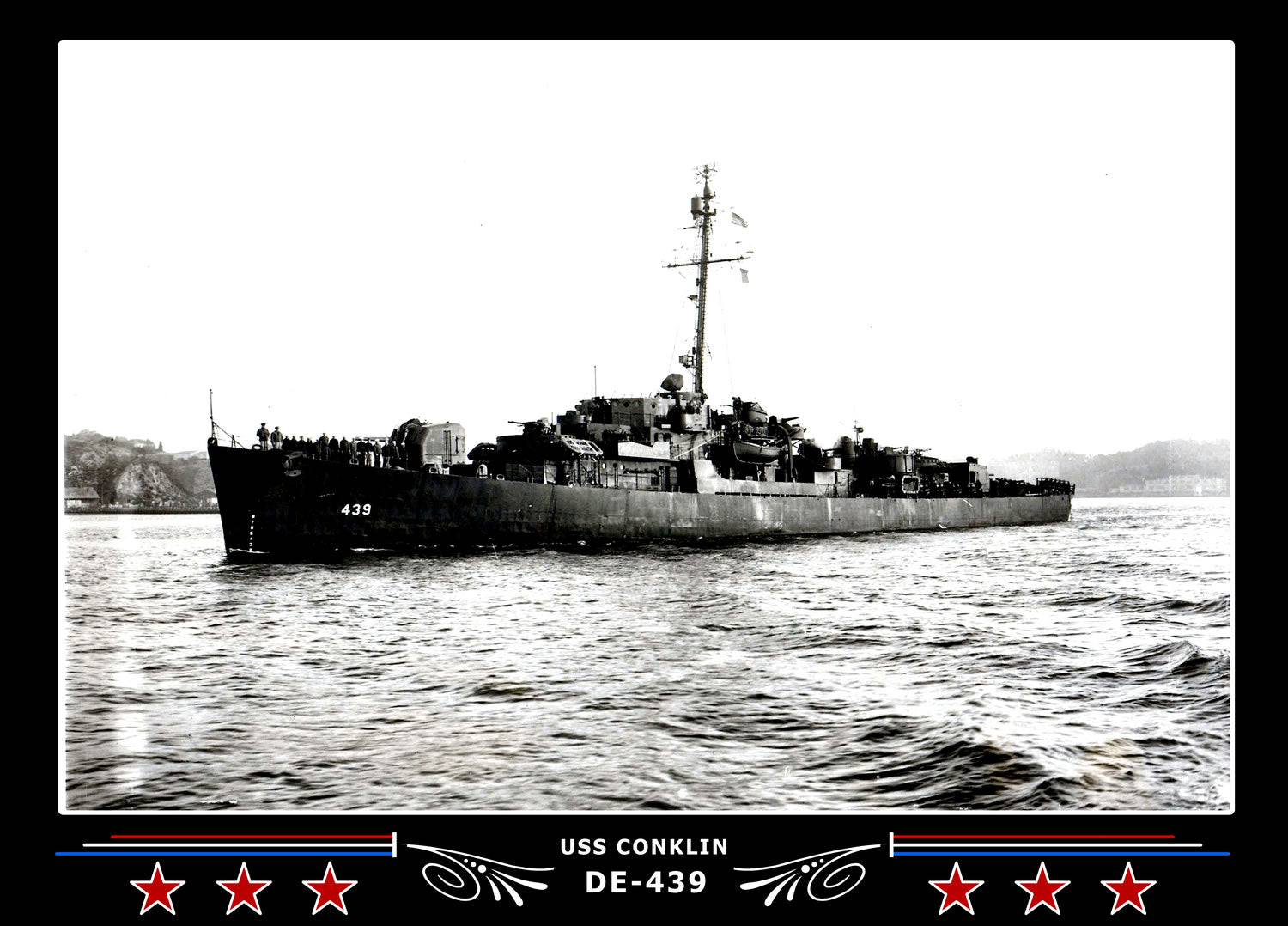 USS Conklin DE-439 Canvas Photo Print