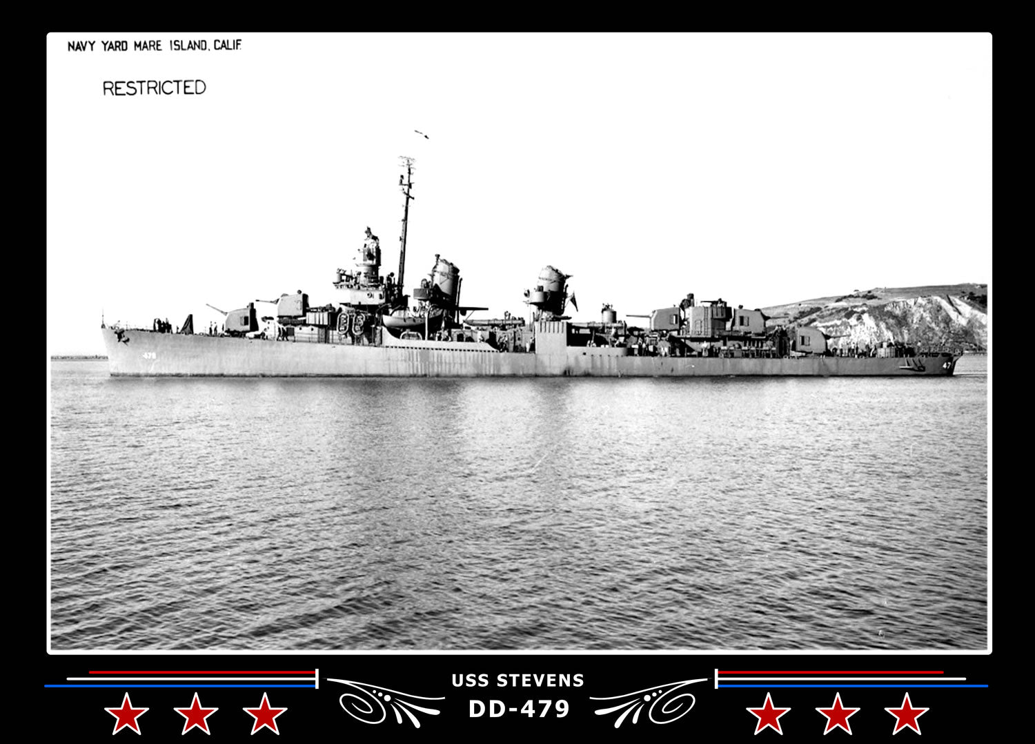 USS Stevens DD-479 Canvas Photo Print