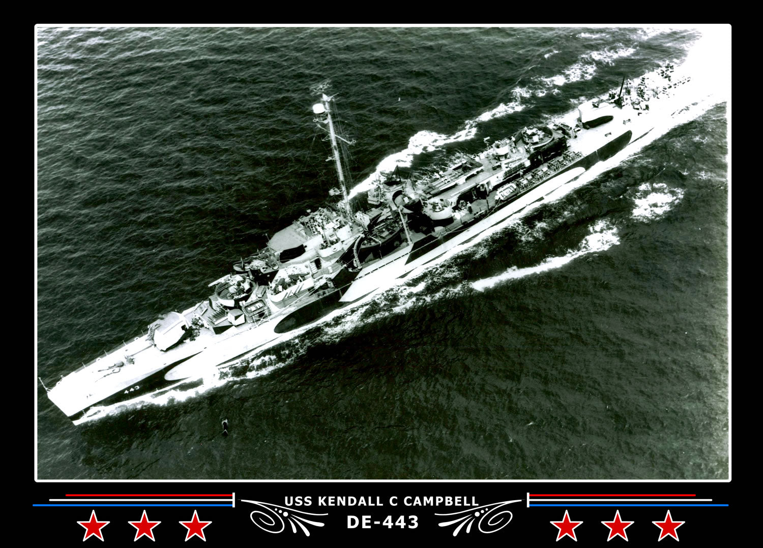 USS Kendall C Campbell DE-443 Canvas Photo Print