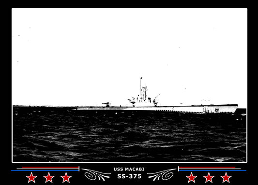 USS Macabi SS-375 Canvas Photo Print