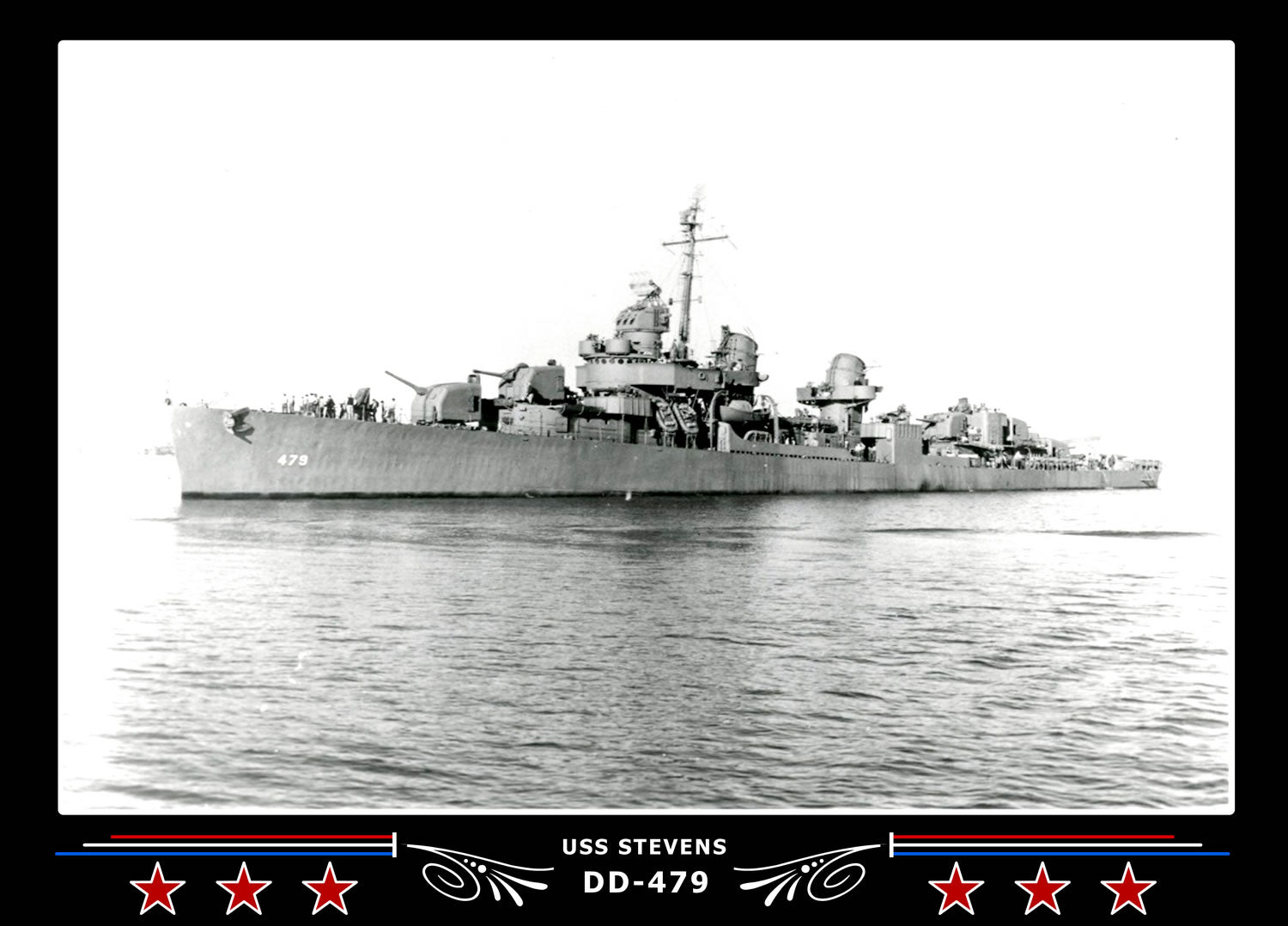 USS Stevens DD-479 Canvas Photo Print