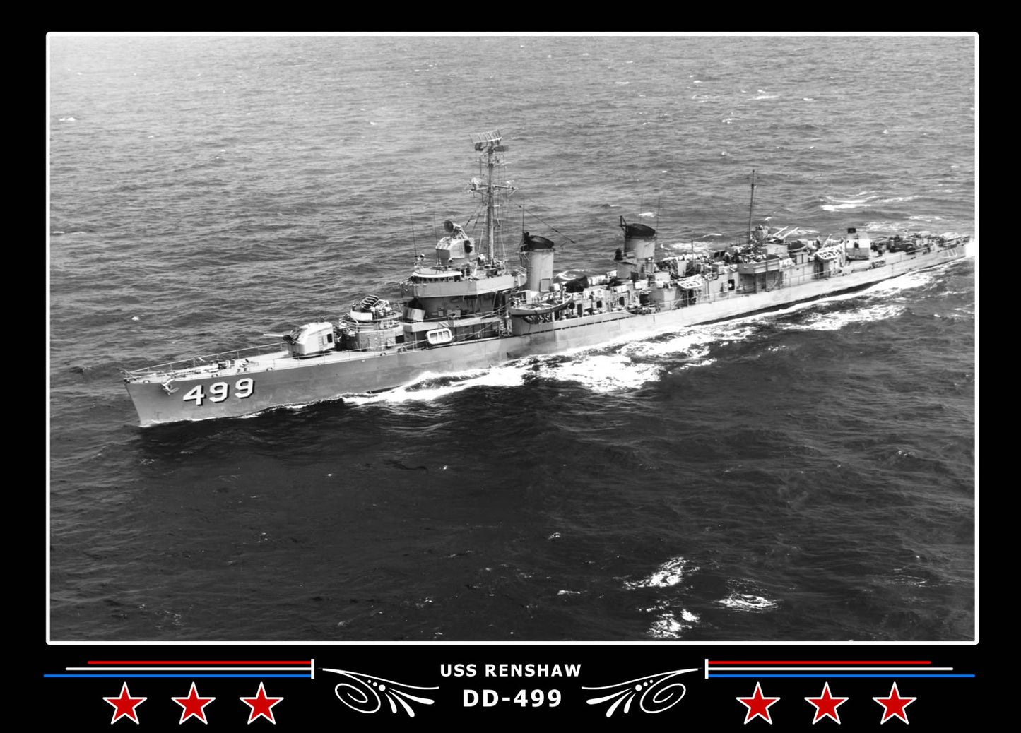 USS Renshaw DD-499 Canvas Photo Print