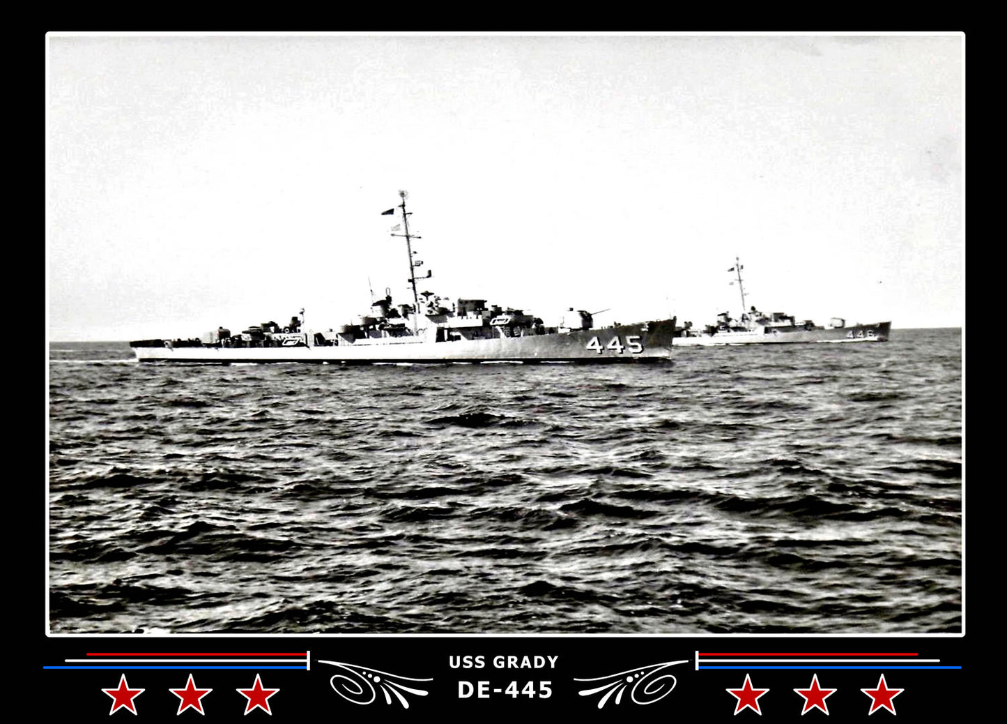 USS Grady DE-445 Canvas Photo Print
