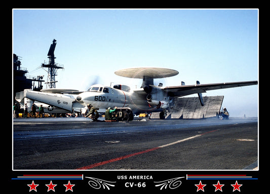 USS America CV-66 Canvas Photo Print