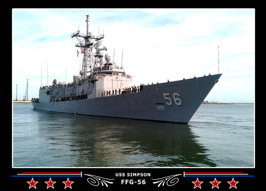 USS Simpson FFG-56 Canvas Photo Print