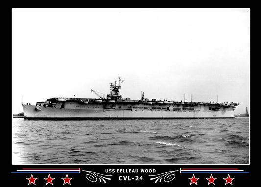 USS Belleau Wood CVL-24 Canvas Photo Print
