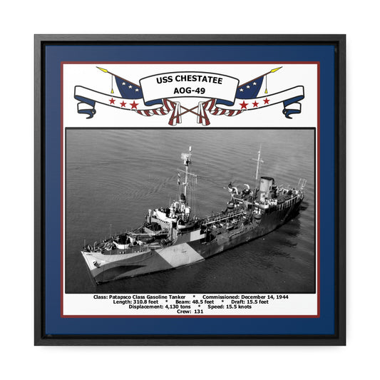 USS Chestatee AOG-49 Navy Floating Frame Photo Front View
