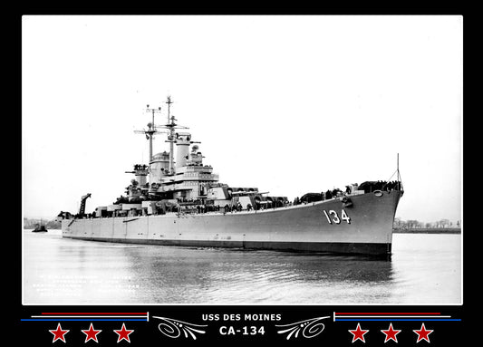 USS Des Moines CA-134 Canvas Photo Print