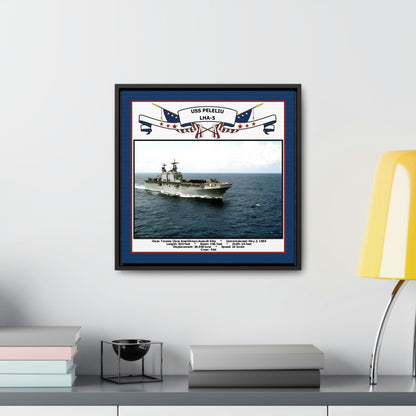 USS Peleliu LHA-5 Navy Floating Frame Photo Desk View