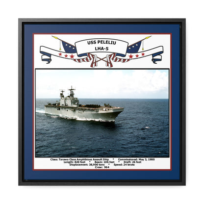 USS Peleliu LHA-5 Navy Floating Frame Photo Front View