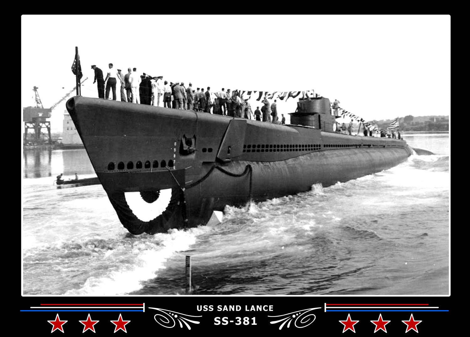 USS Sand Lance SS-381 Canvas Photo Print
