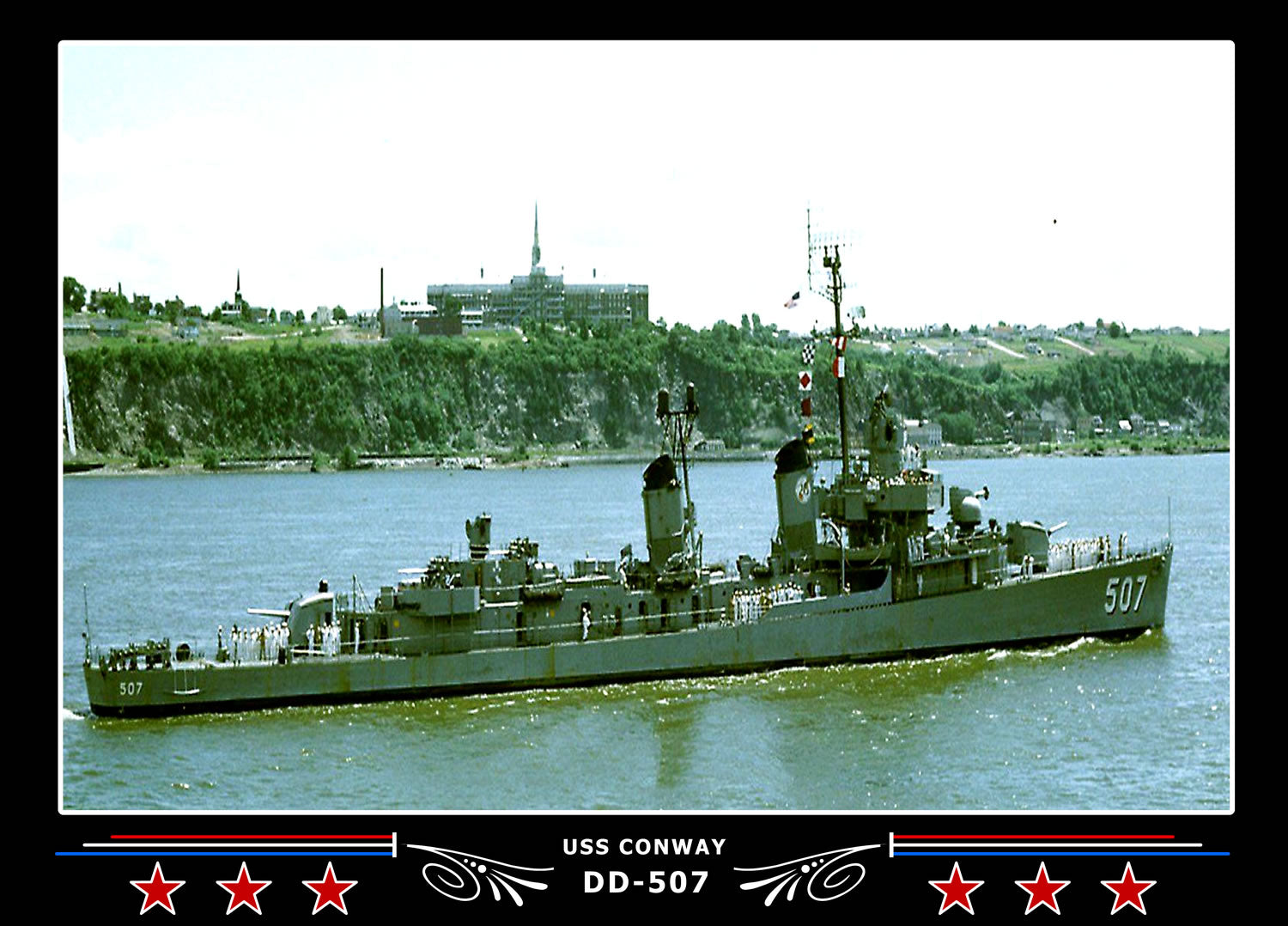 USS Conway DD-507 Canvas Photo Print